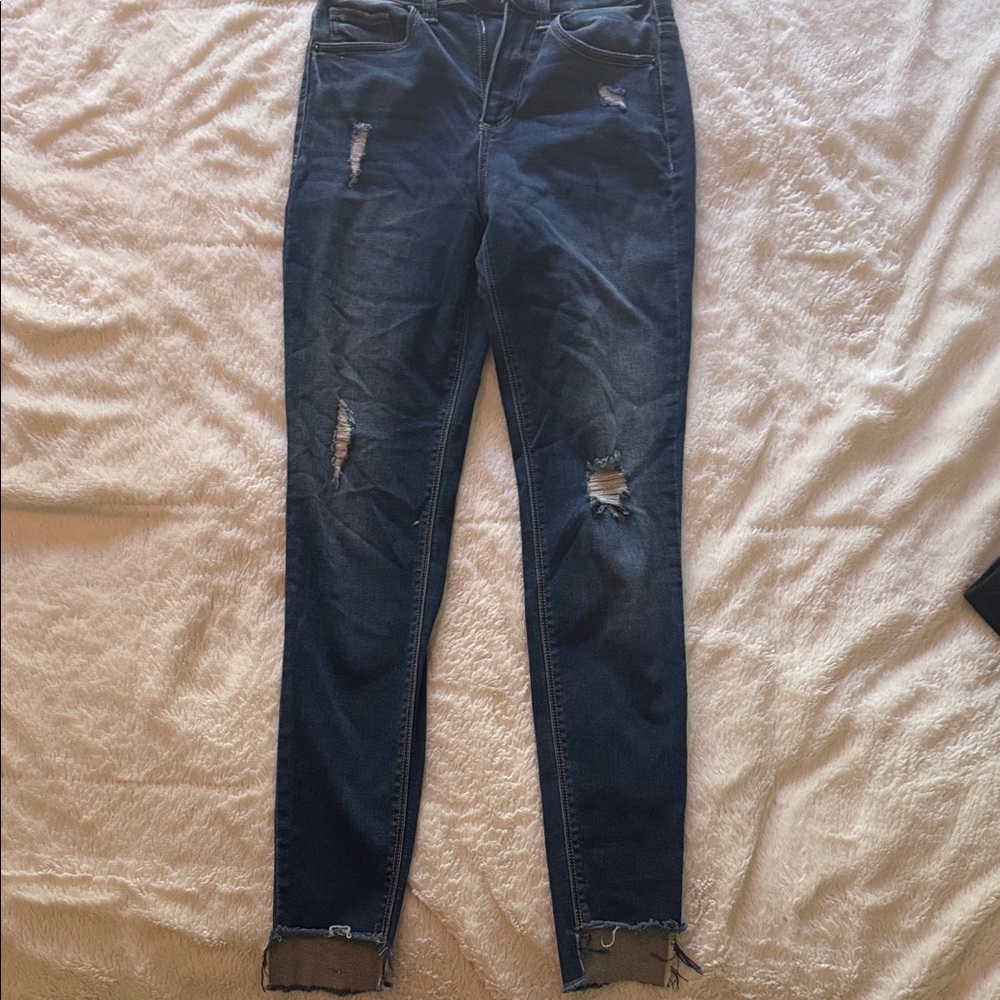 Sneak Peek Navy Ripped High-Rise Skinny Jeans